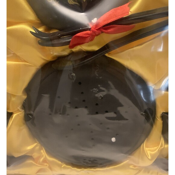 Japanese Dark Ceramic Raku Teacups and Saucers w Dragon Transferware Tea Set. - Picture 4 of 5